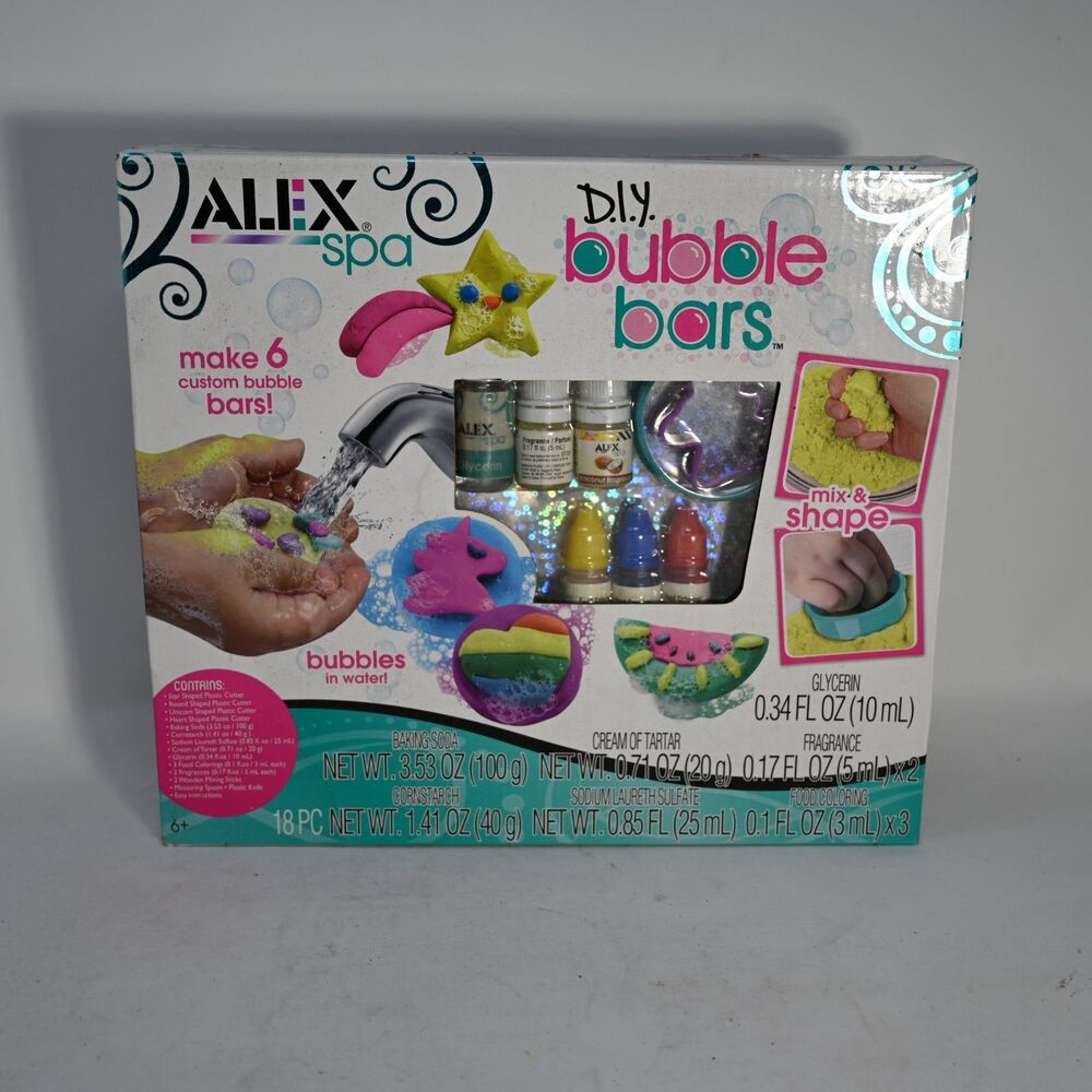 ALEX Spa DIY Bubble Bars Bath Bomb Soap Making Kit New Complete